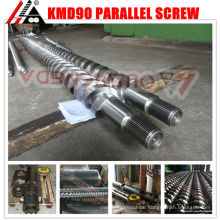 Bimetallic twin screw barrels for wpc pp/pe plastic pellet making machine